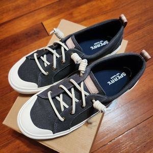 Sperry Pier Wave Lace To Toe Retro Cap Sneaker in Grey Size 8.5